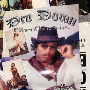 Dru down pimpinphernalia poster used has stains and shop wear